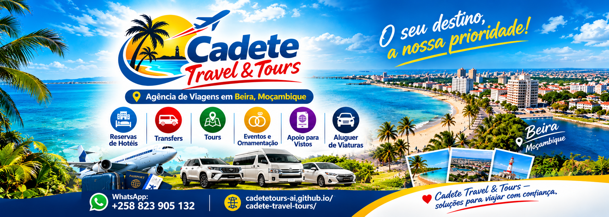 Cadete Travel & Tours, agência de viagens e turismo na Beira, Sofala, Moçambique